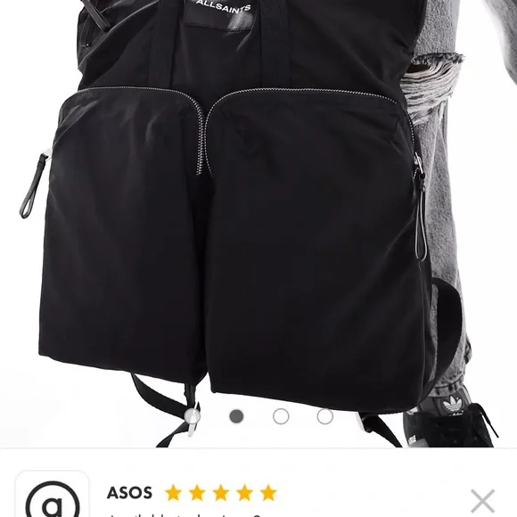 All Saints Black Travel Bag - Picture 8 of 16